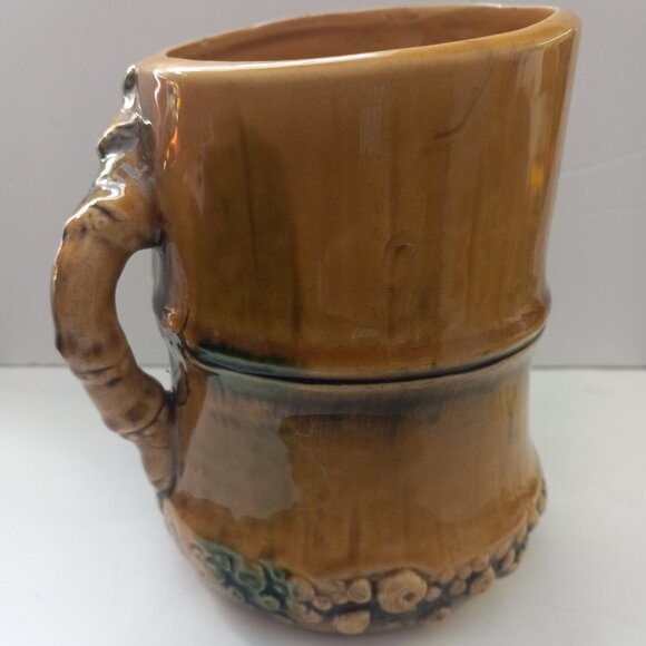 Vintage Samoa Brody Vase Bamboo Root End N-333 Mid Century Modern Japan Ceramic - Picture 3 of 10